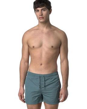 Costume Uomo K-Way boxer Hazel Beach Verde Petrolio