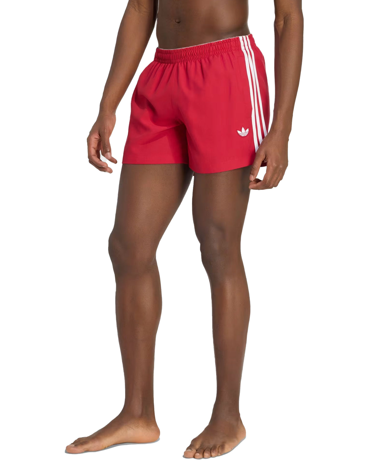 Costume Uomo Adidas 3-Stripe Rosso 8 Pollici