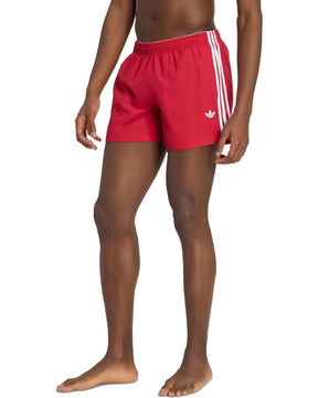 Costume Uomo Adidas 3-Stripe Rosso 8 Pollici
