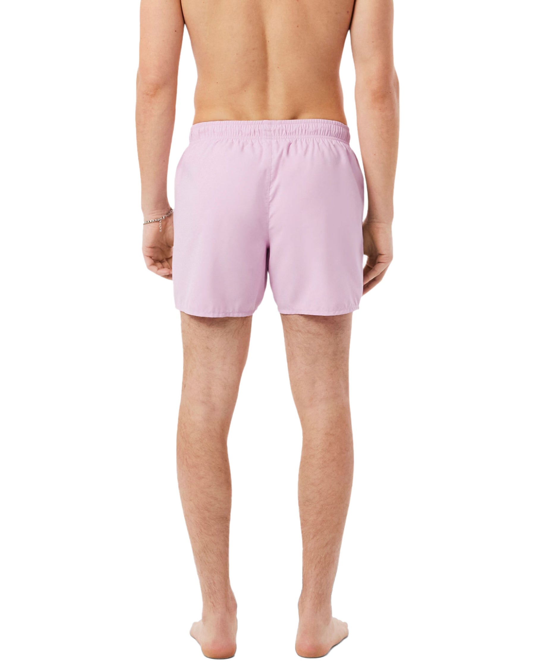Lacoste Men's Basic Swimsuit Logo Pink