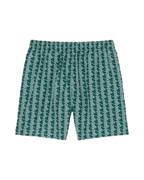 Lacoste Men's Monogram Green Swimsuit