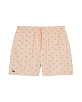 Costume Uomo Lacoste Stampa Coccodrilli Arancione