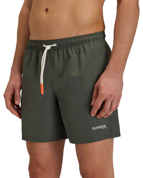 Sundek Men's Costume Classic Boxer Green Written Logo