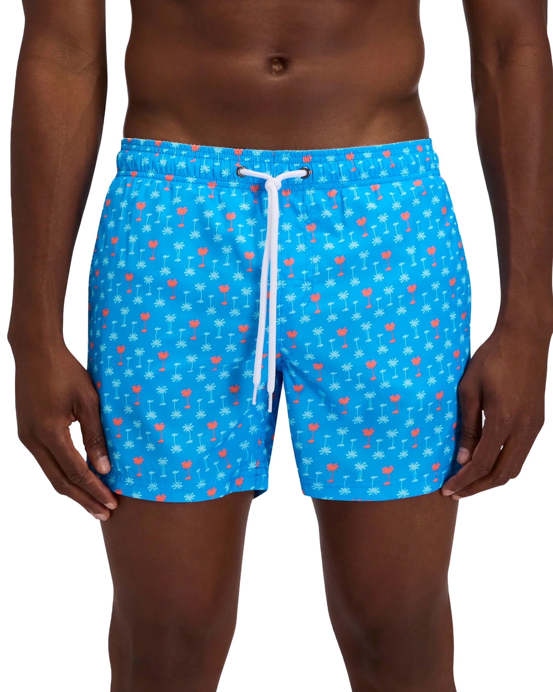 Costume Uomo Sundek Boxer Fantasia Palme Azzurro