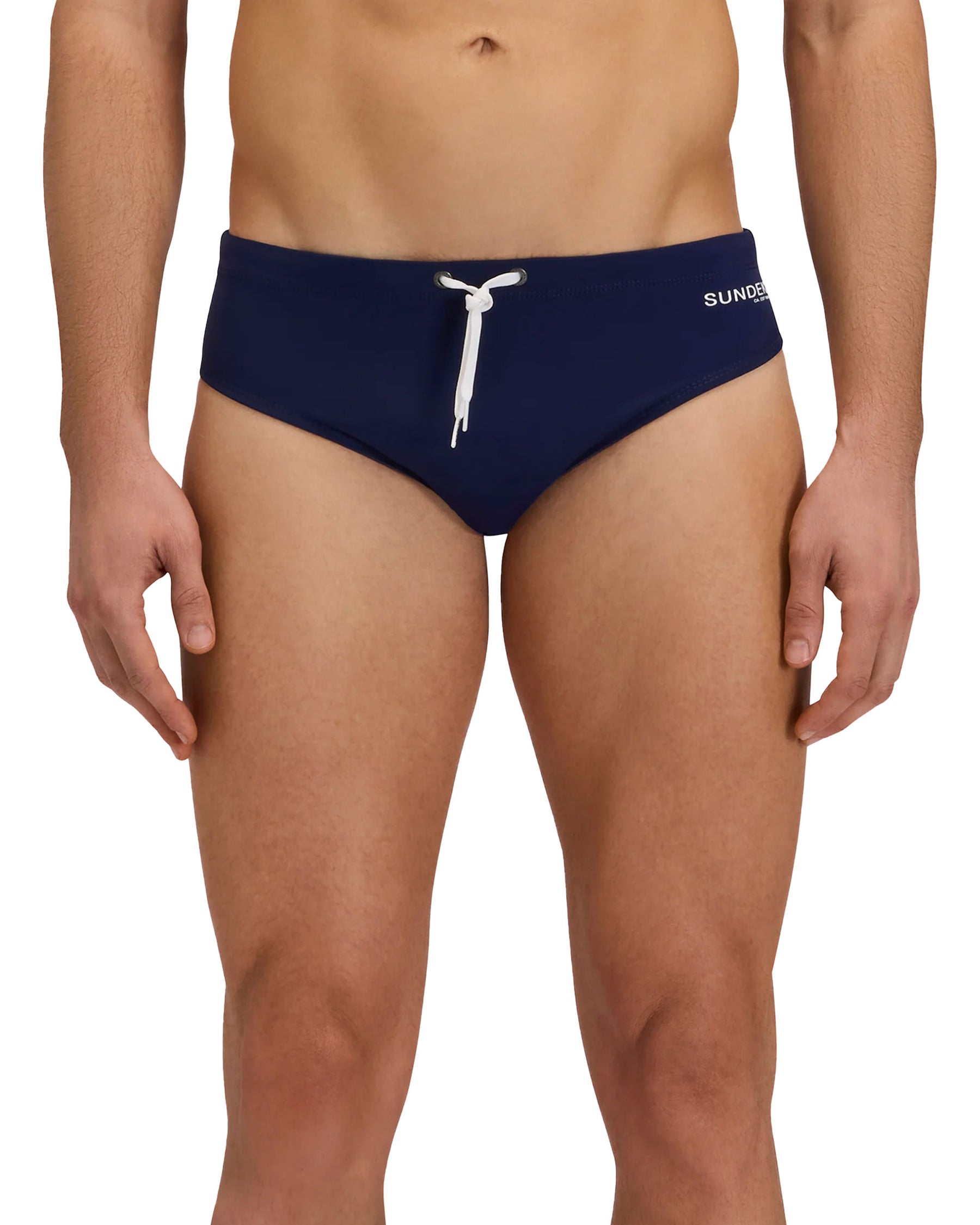 Sundek Men's Swimsuit Classic Briefs Black Written Logo
