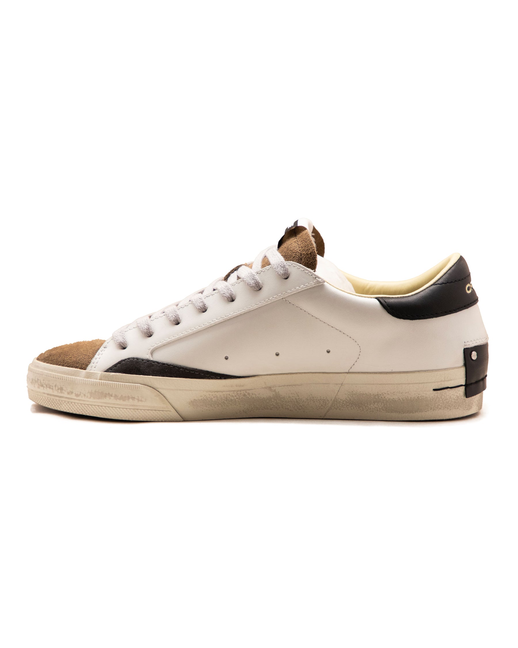 Crime London Distressed 2.0 Bianco-Marrone
