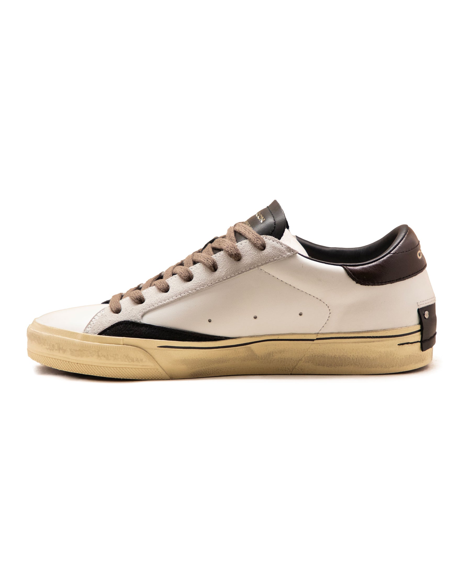 Crime London Distressed 2.0 Bianco-Marrone