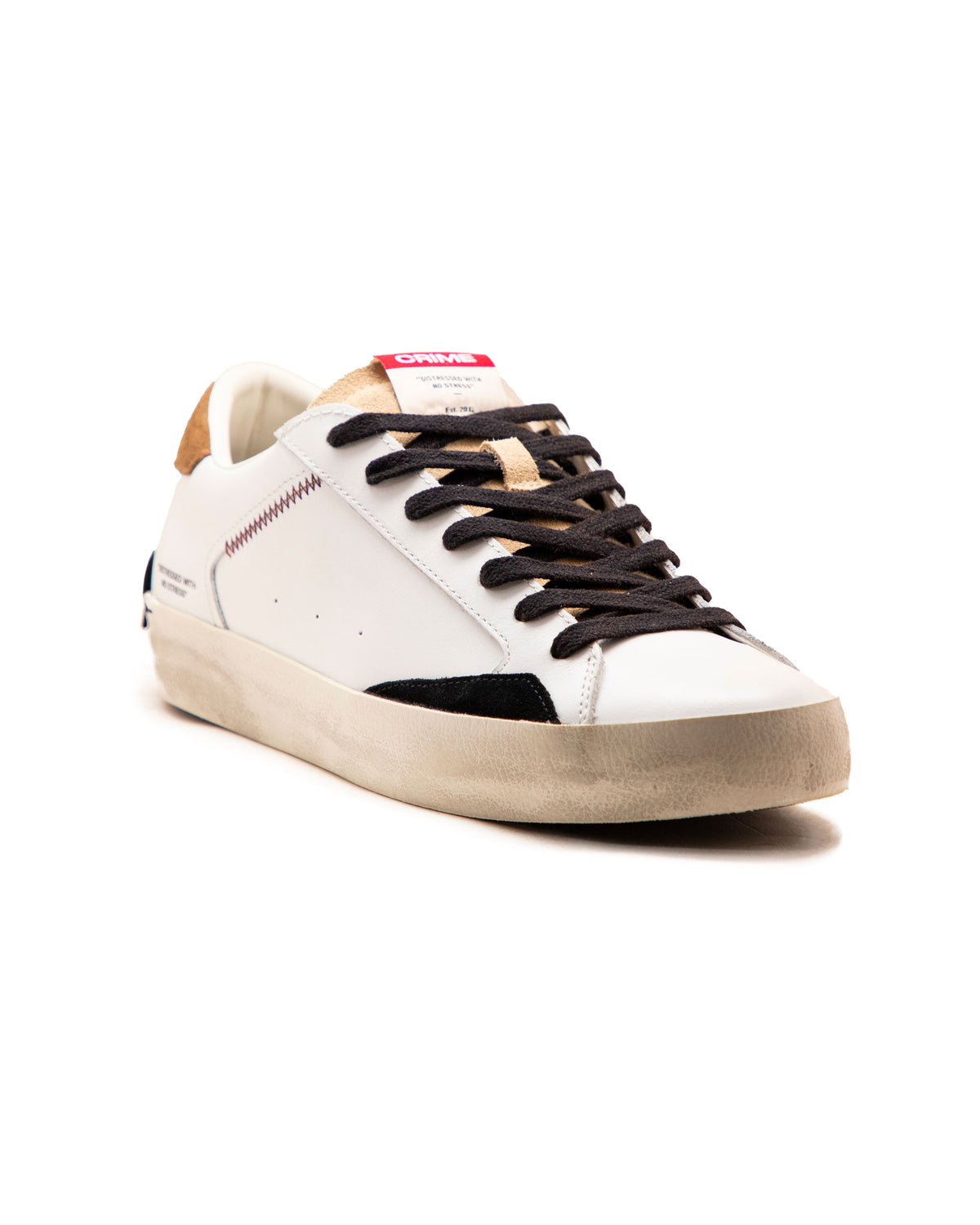 Crime London Distressed Bianco Marrone