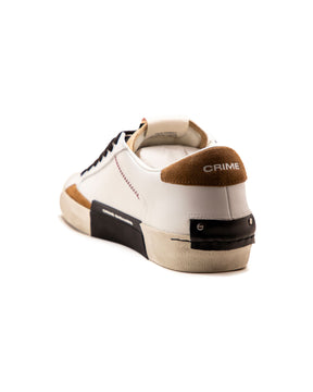 Crime London Distressed Bianco Marrone