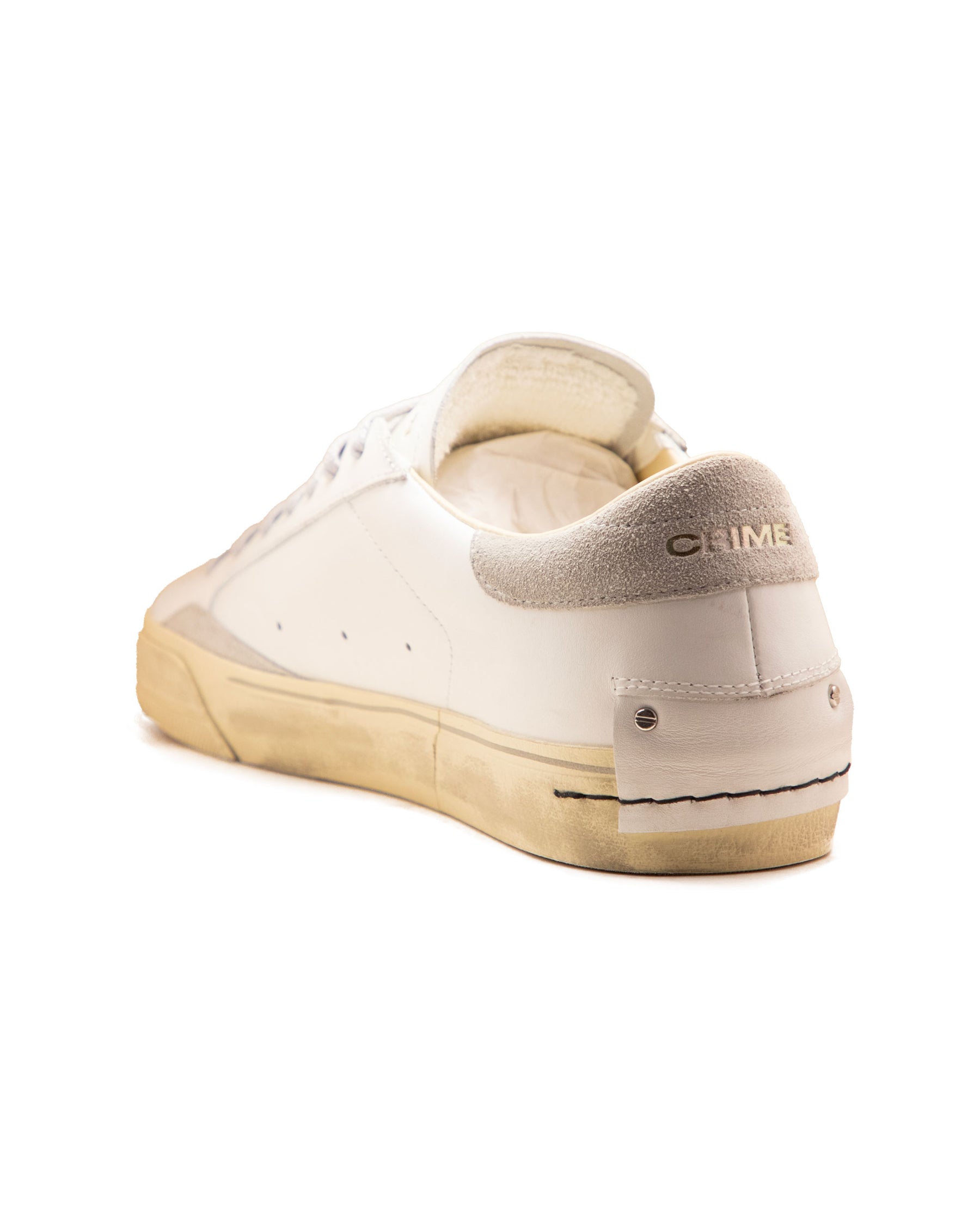 Crime London Distressed White Grey