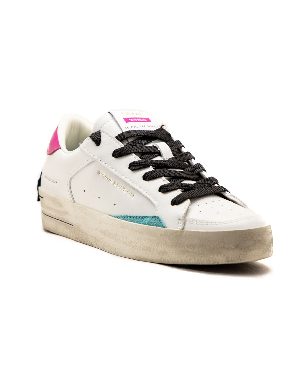 Crime London SK8 Deluxe Bianco Fuxia