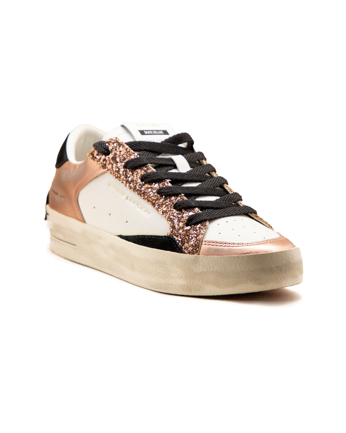 Crime London SK8 Deluxe White-Gold-Glitter