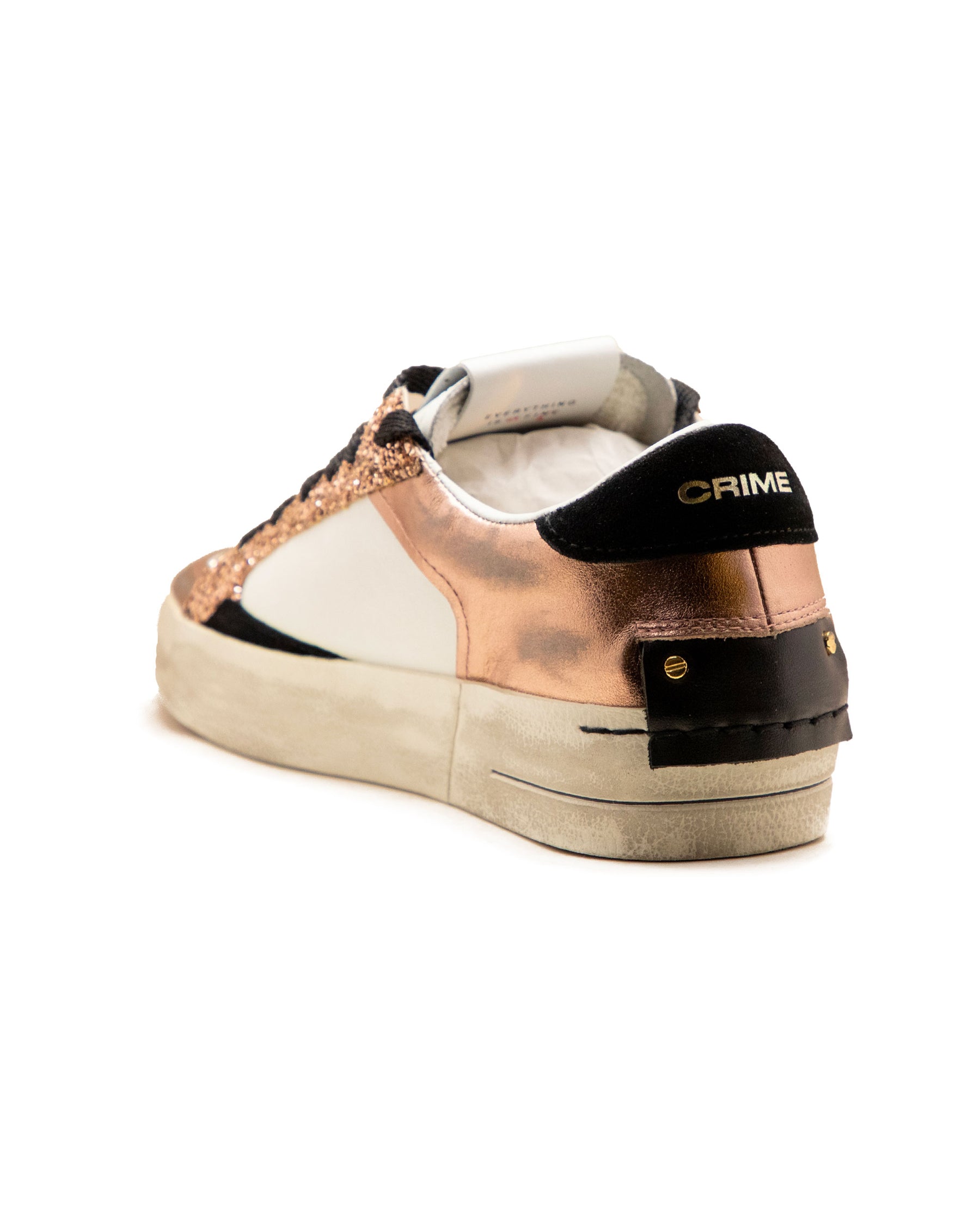 Crime London SK8 Deluxe White-Gold-Glitter