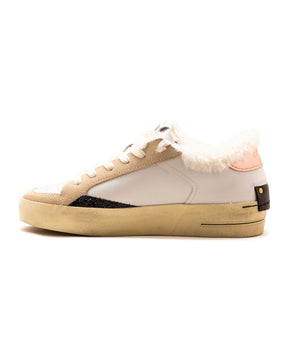 Crime London SK8 Deluxe Pelliccia Bianca