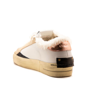 Crime London SK8 Deluxe Pelliccia Bianca