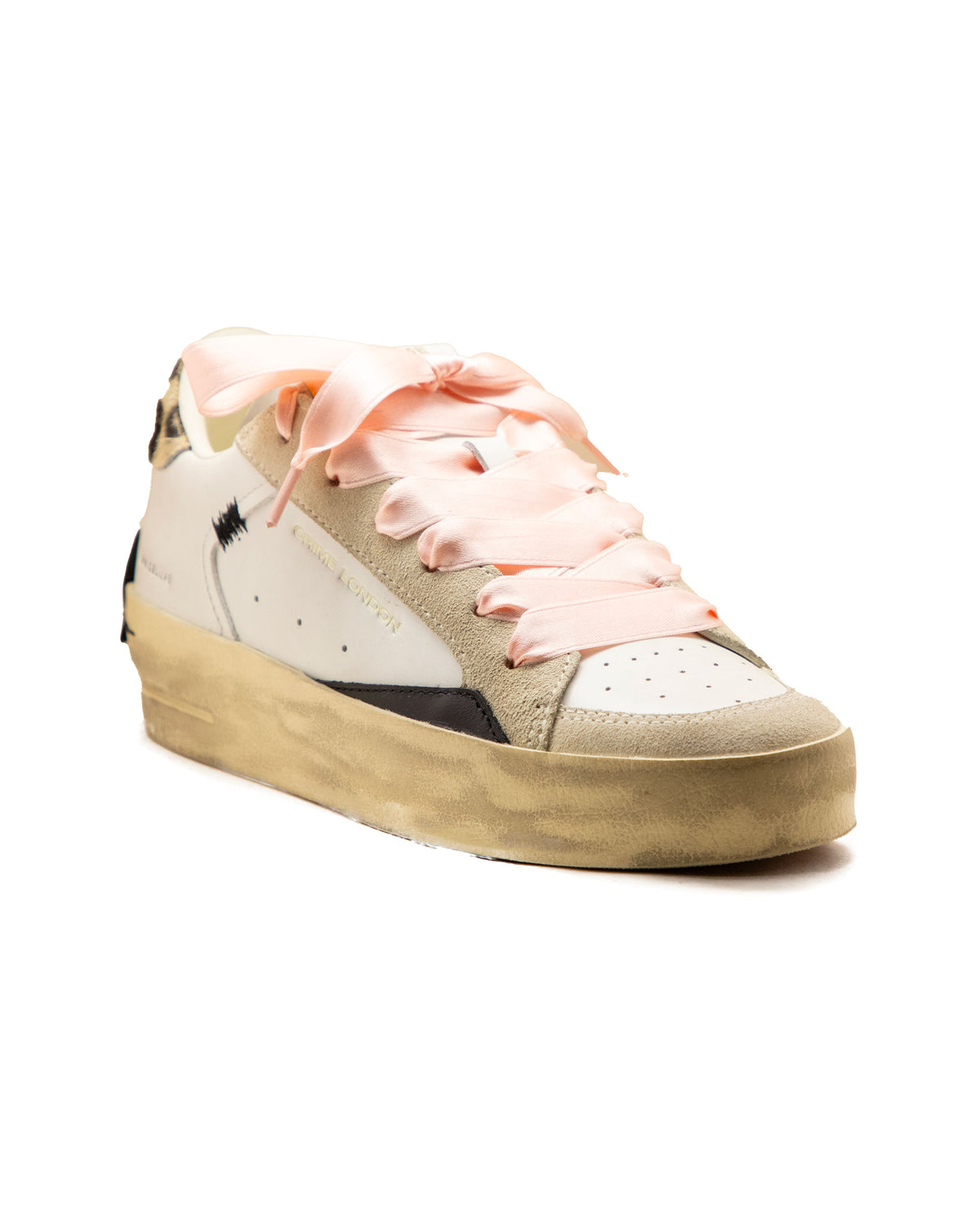 Crime London SK8 Deluxe Wedge White-Leopard