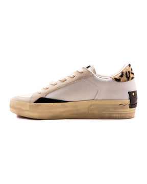 Crime London SK8 Deluxe Wedge White-Leopard