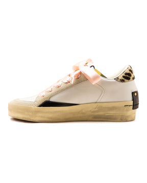 Crime London SK8 Deluxe Wedge White-Leopard