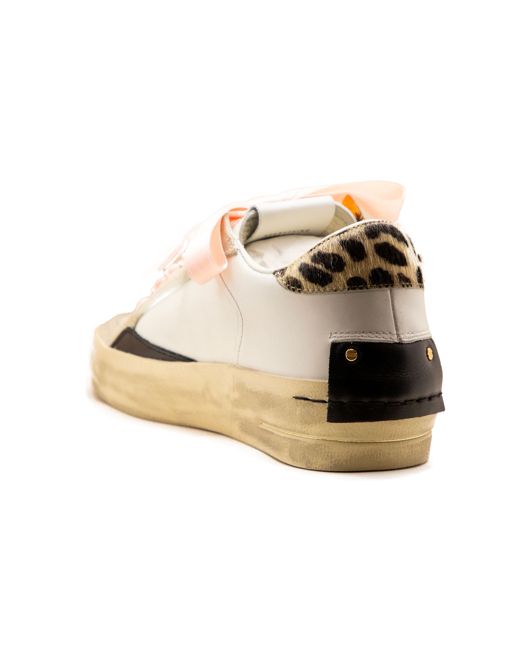 Crime London SK8 Deluxe Wedge White-Leopard
