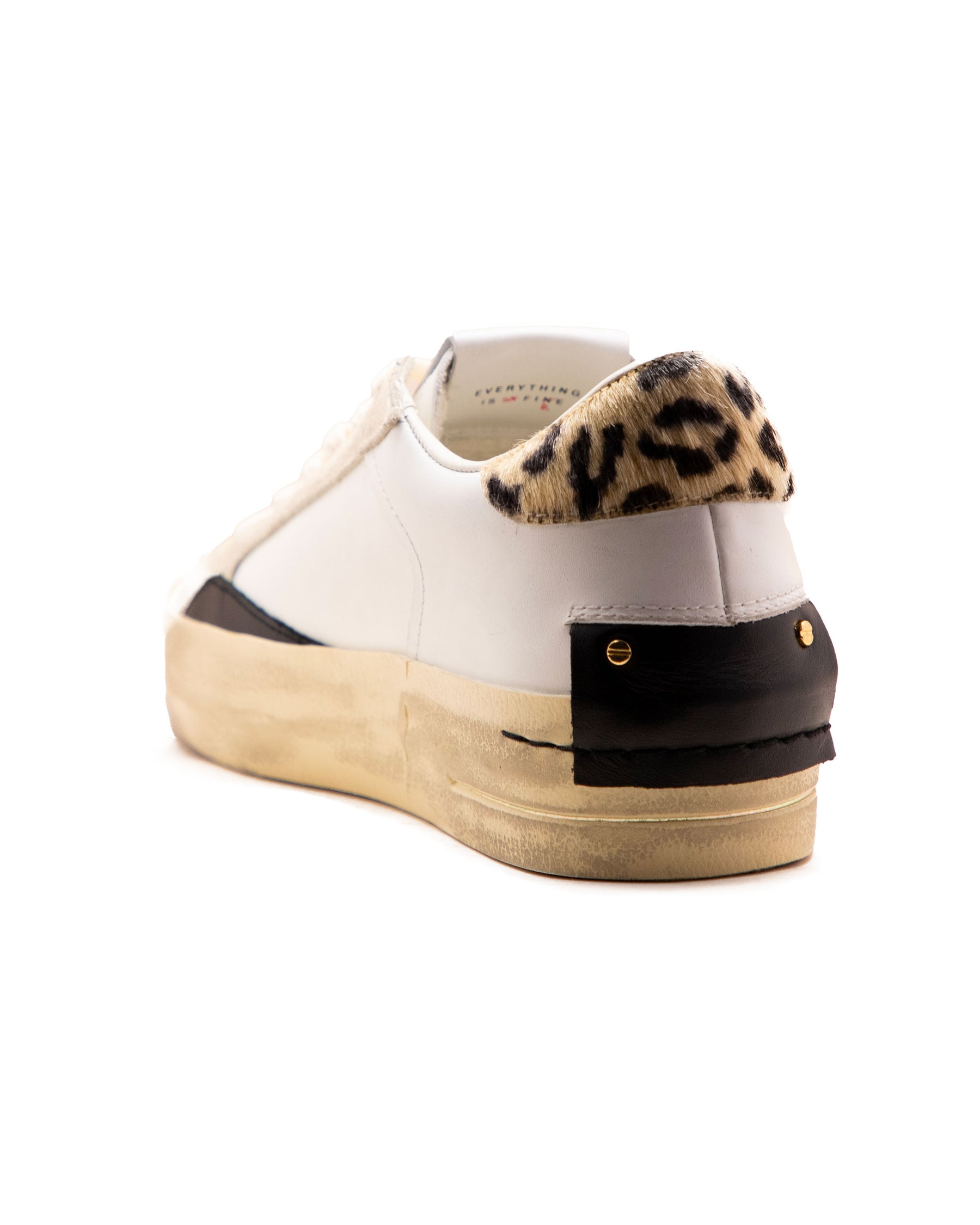 Crime London SK8 Deluxe Wedge White-Leopard