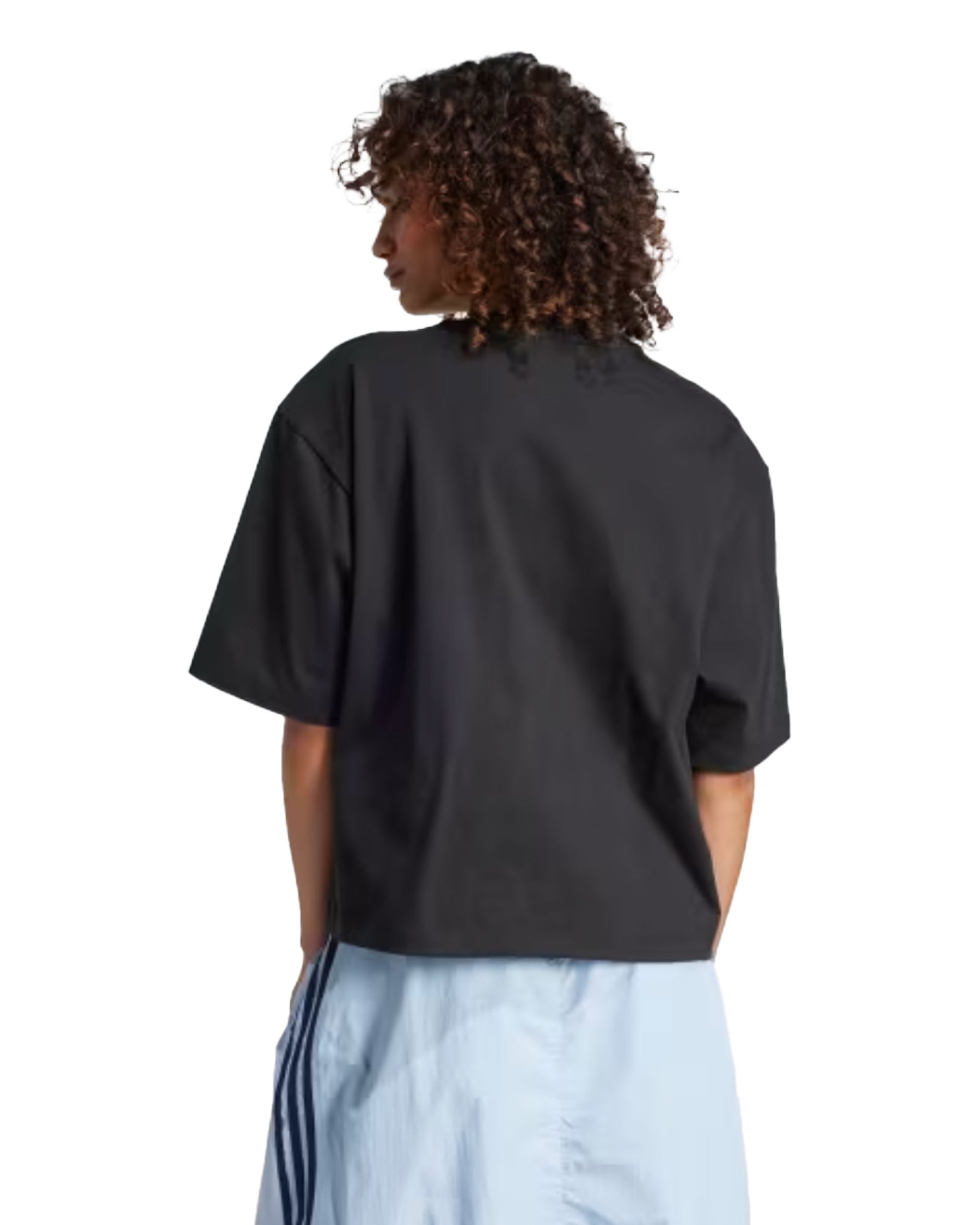 Woman's Crop Tee Adidas Big Logo Black