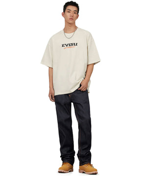 Denim Uomo Evisu Seagull Print Pockets Regular Fit Jeans #2020 Raw Indigo