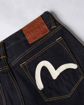 Denim Uomo Evisu Seagull Print Pockets Regular Fit Jeans #2020 Raw Indigo
