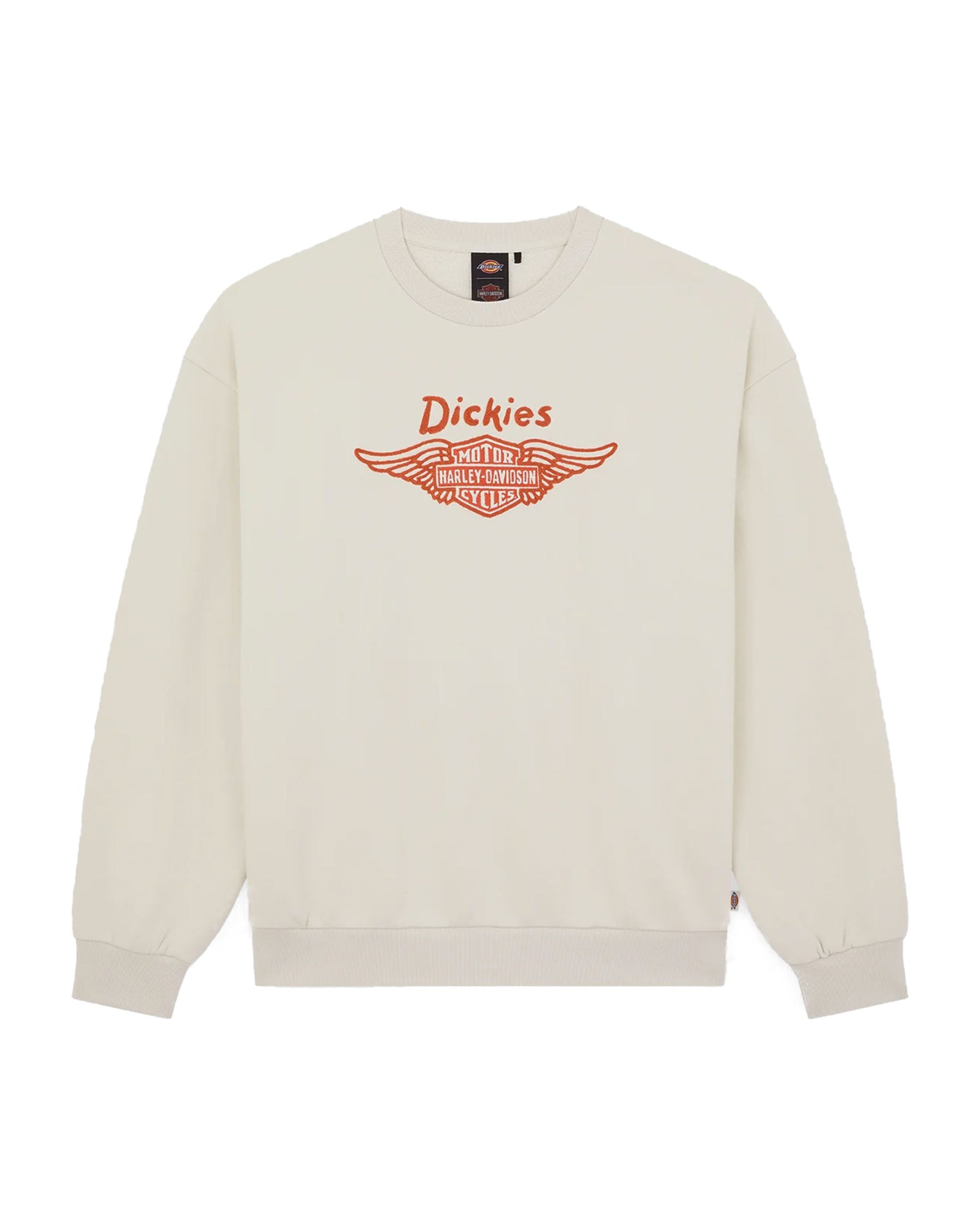Dickies X Harley Davidson Boxy Fit Crew Sweatshirt Bone