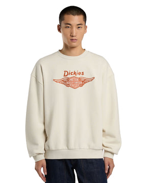 Dickies X Harley Davidson Boxy Fit Crew Sweatshirt Bone