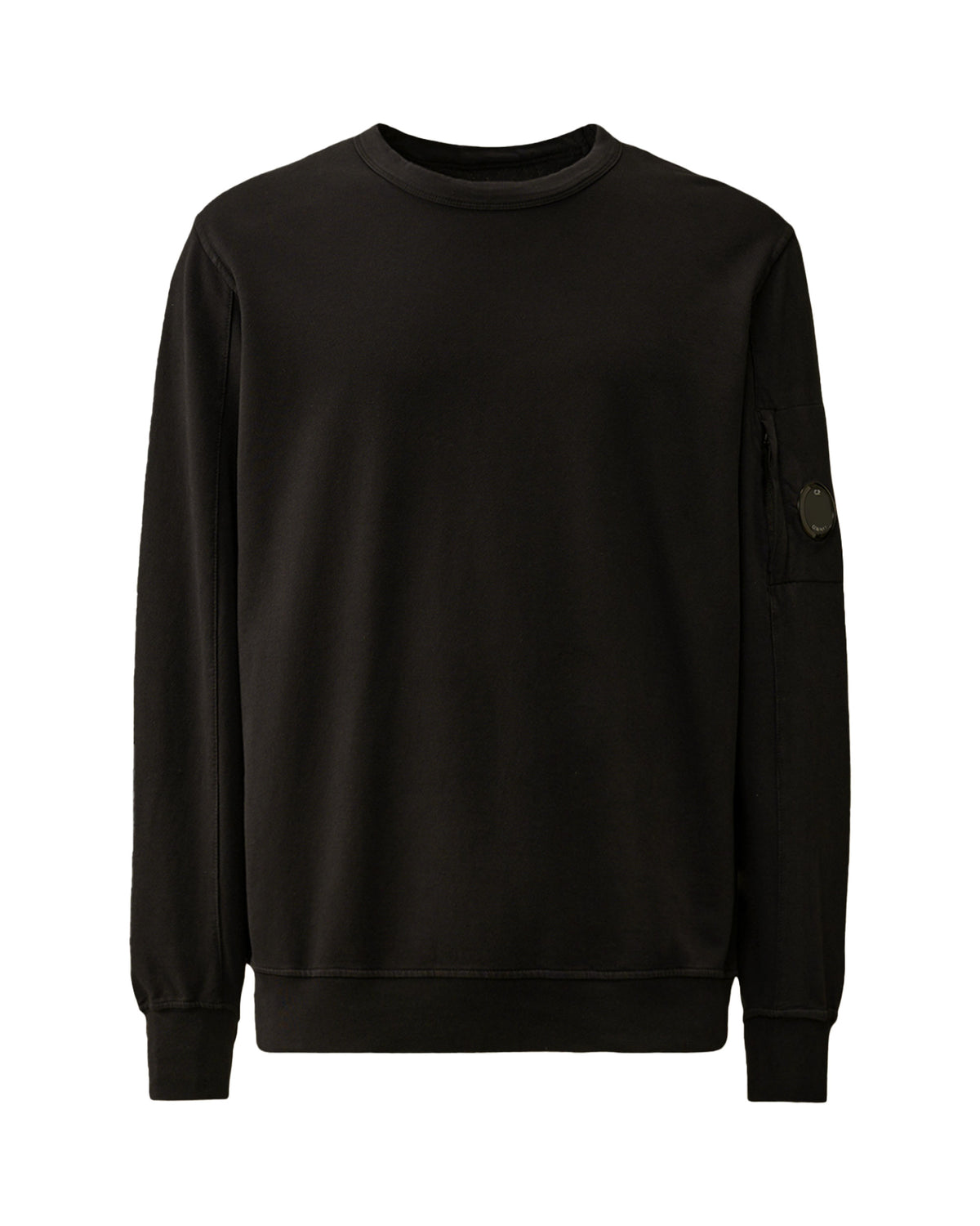 Felpa Uomo CP Company Light Fleece Crew Neck Sweatshirt Black