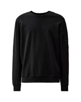 Felpa Uomo CP Company Light Fleece Crew Neck Sweatshirt Total Eclipse Blu