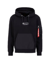 Felpa Alpha Industries Nylon Pocket Hoody Nero