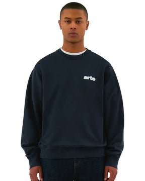 Felpa Arte Antwerp Blur Flower Crewneck Blu