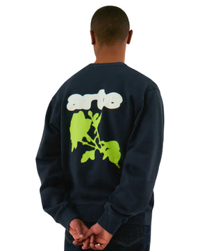Felpa Arte Antwerp Blur Flower Crewneck Blu