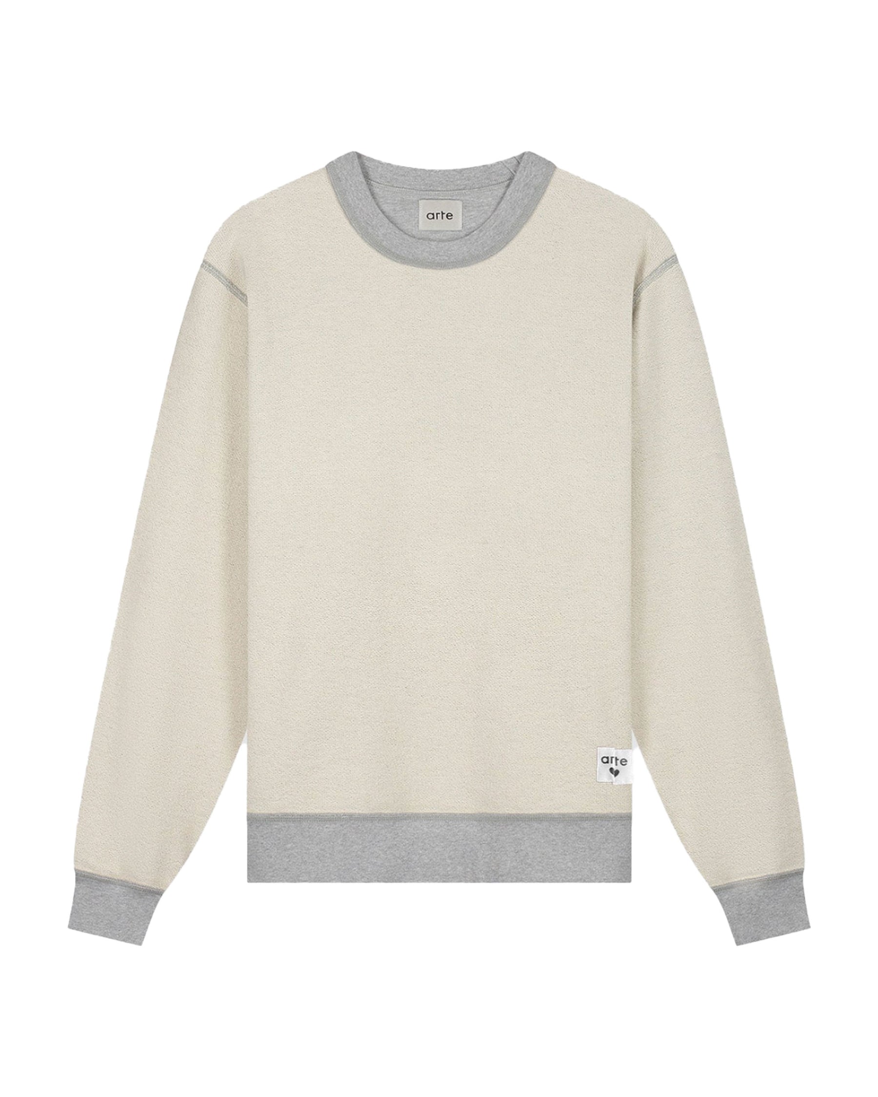 Felpa Arte Antwerp Reversible Label Crewneck Grigio