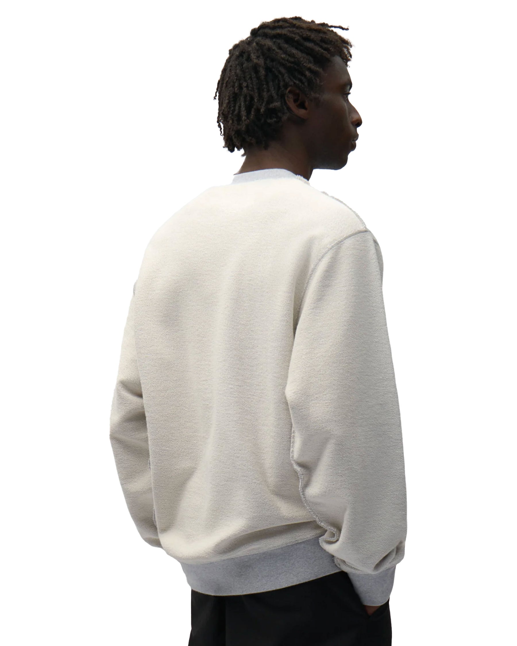 Felpa Arte Antwerp Reversible Label Crewneck Grigio