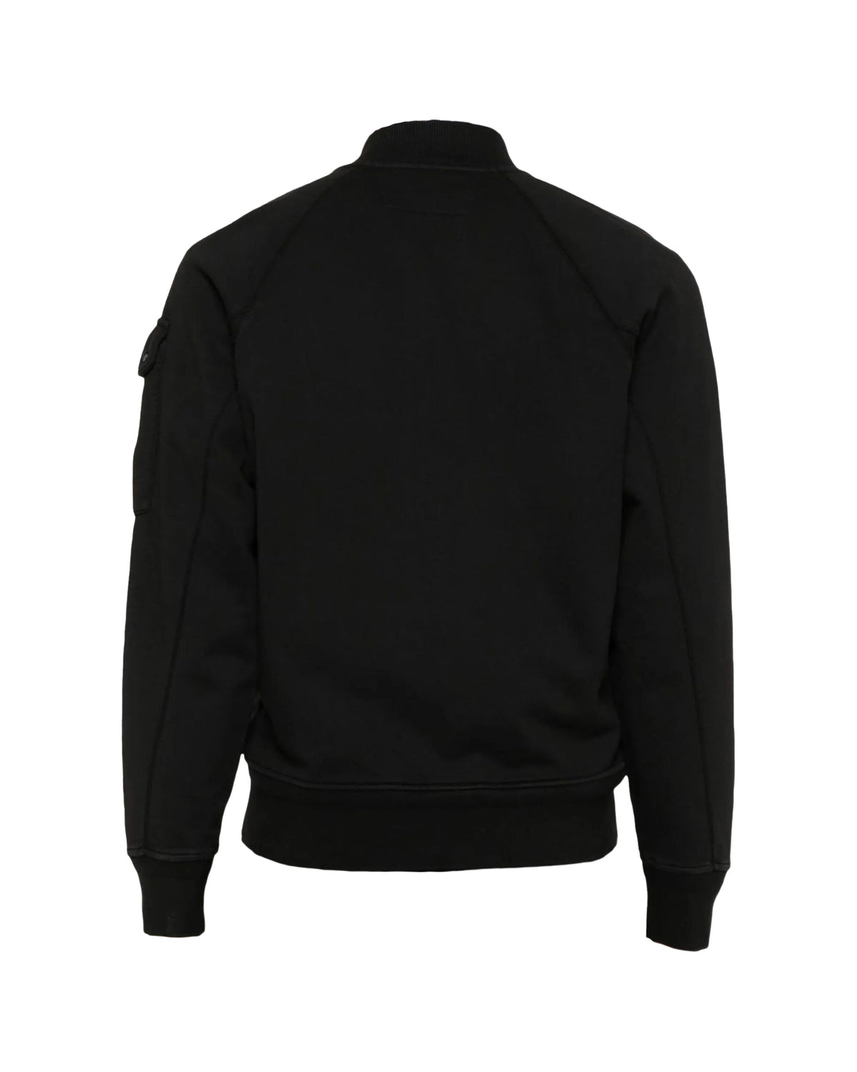 Felpa CP Company Cotton Diagonal Fleece Full Zip Sweatshirt Nero