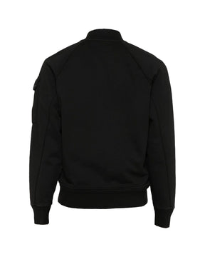 Felpa CP Company Cotton Diagonal Fleece Full Zip Sweatshirt Nero