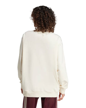 Felpa Donna Adidas Blocked Tt Crewht-Maroon