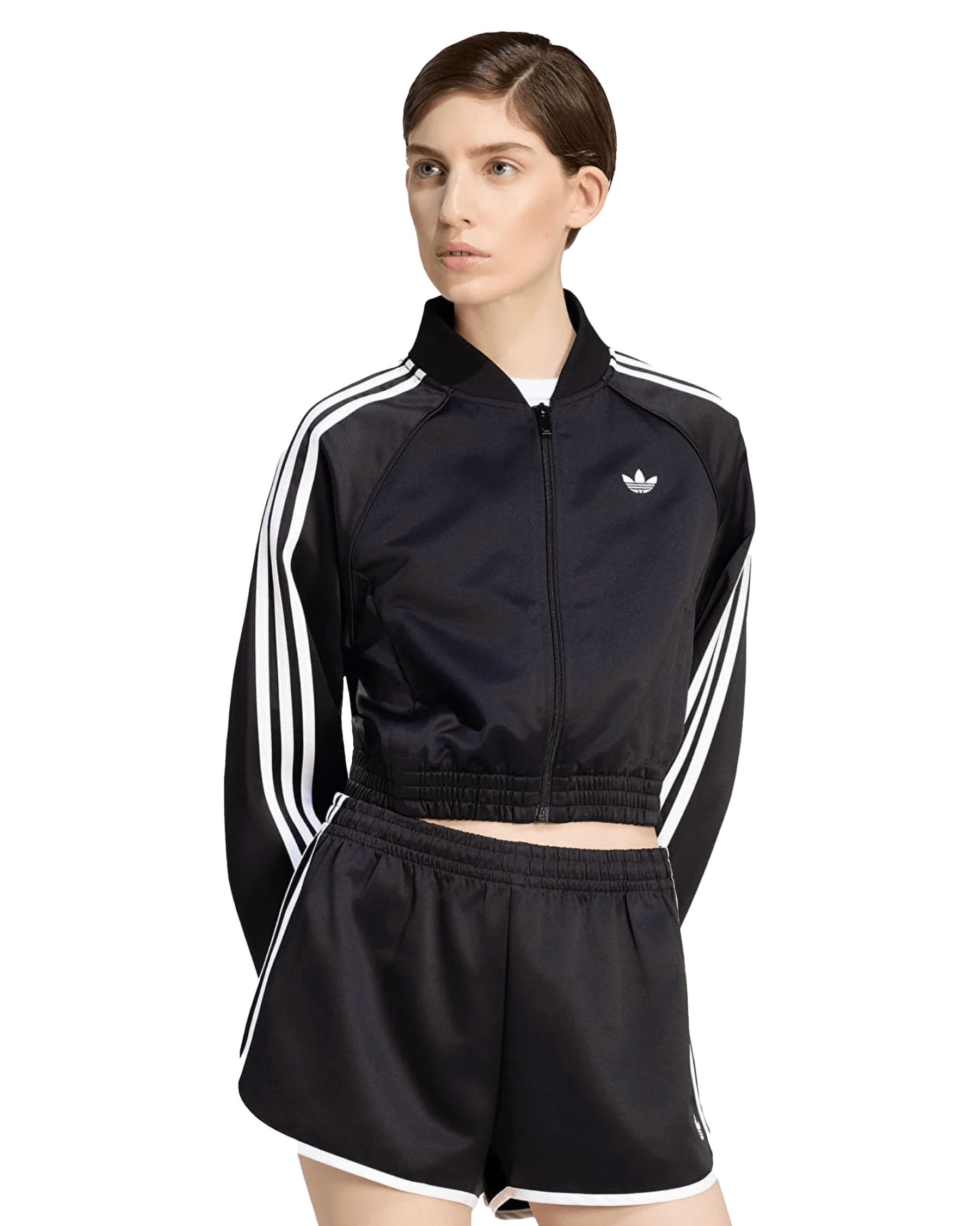 Felpa Donna Adidas Satin Superstar Jacket Nero