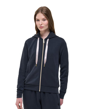 Felpa Donna Colmar Original Full Zip Blu Scuro