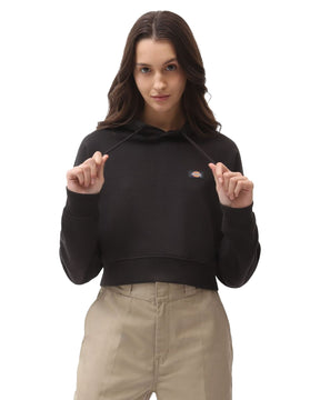 Felpa Donna Dickies Oakport Cropped Hoodie Black