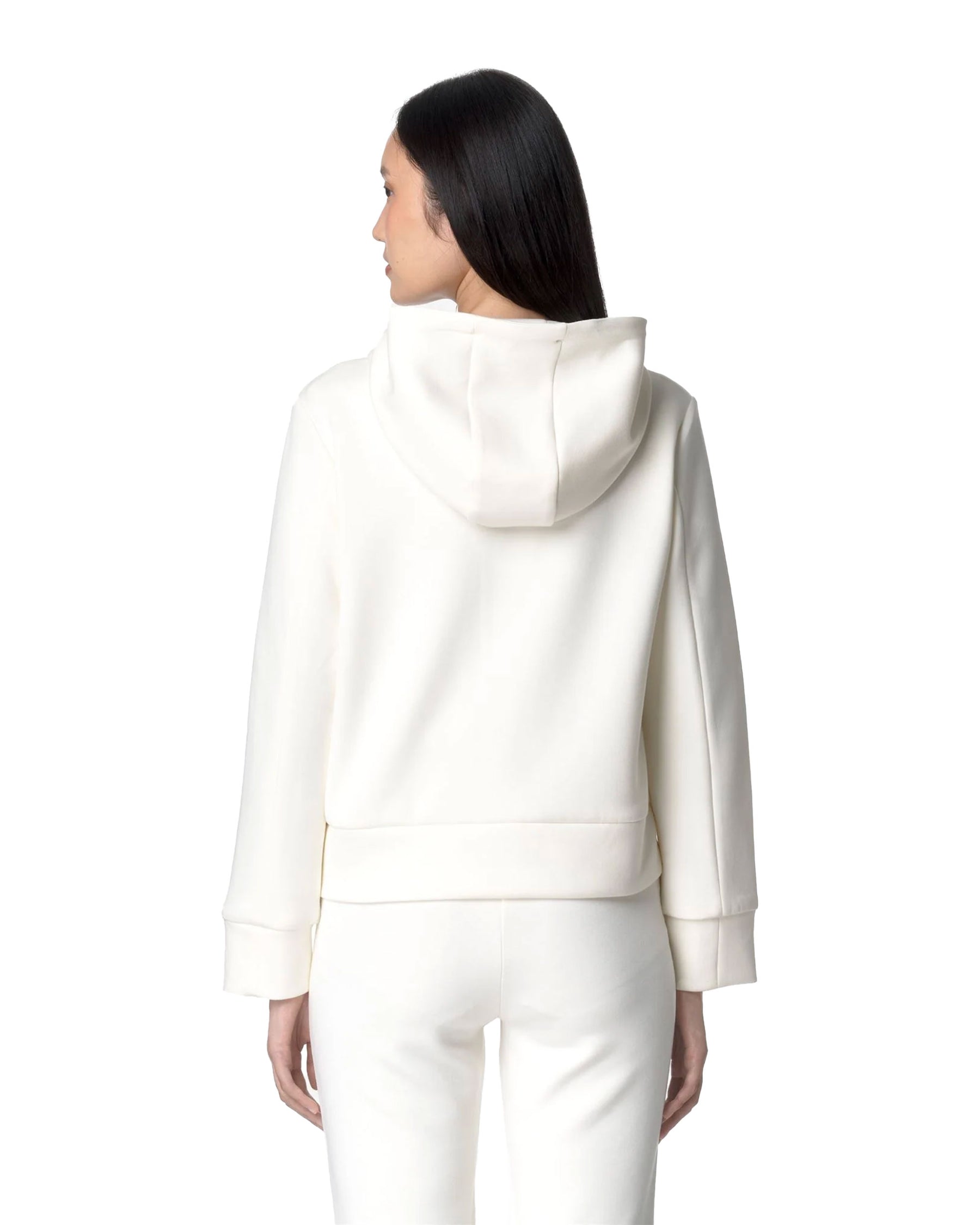 Felpa Donna K-Way Felpa Full Zip Divine Light Spacer White Gardenia