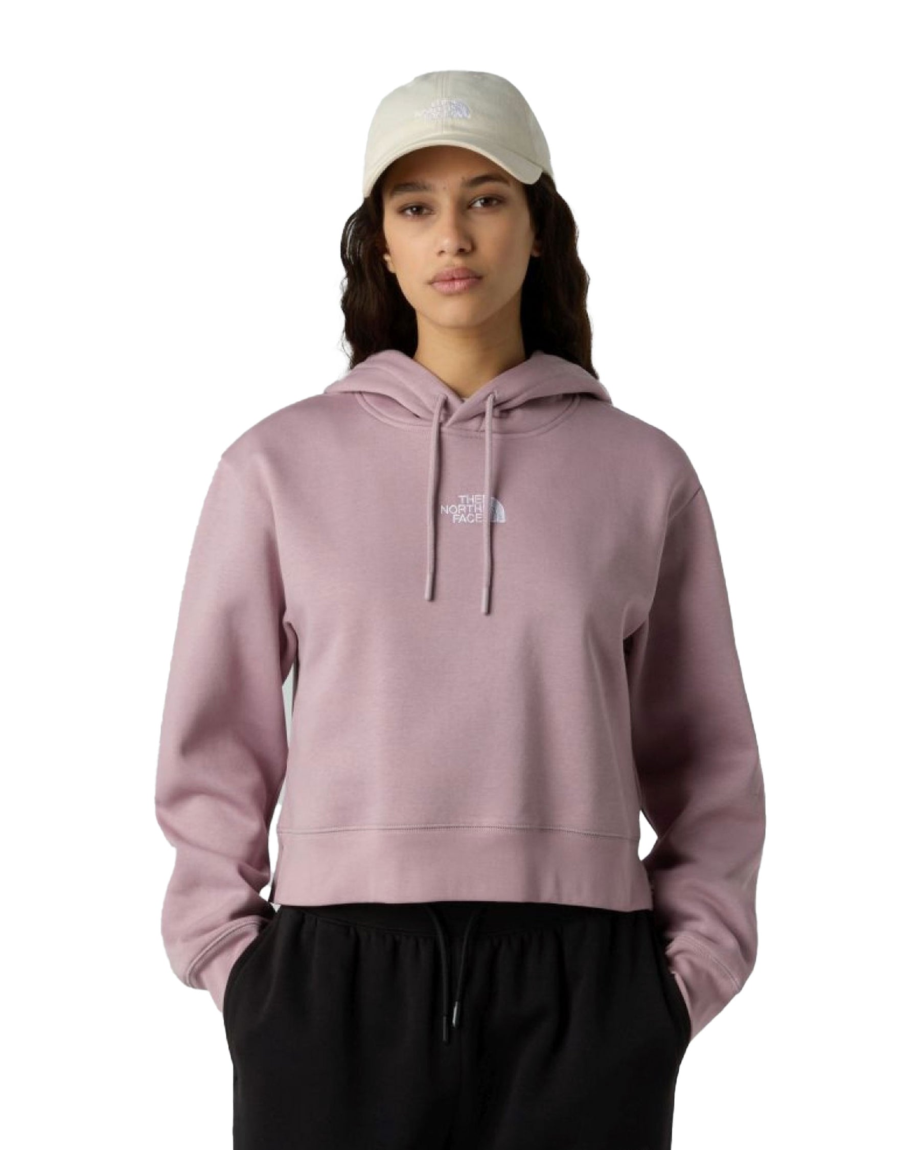 Felpa Donna The North Face W Essential Crop Hoodie Ashen Purple
