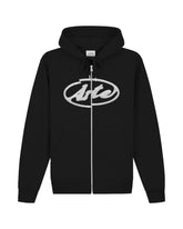 Felpa Full Zip Arte Antwerp Circle Logo Nero