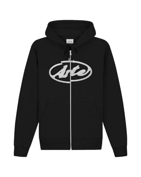 Felpa Full Zip Arte Antwerp Circle Logo Nero