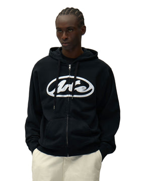 Felpa Full Zip Arte Antwerp Circle Logo Nero