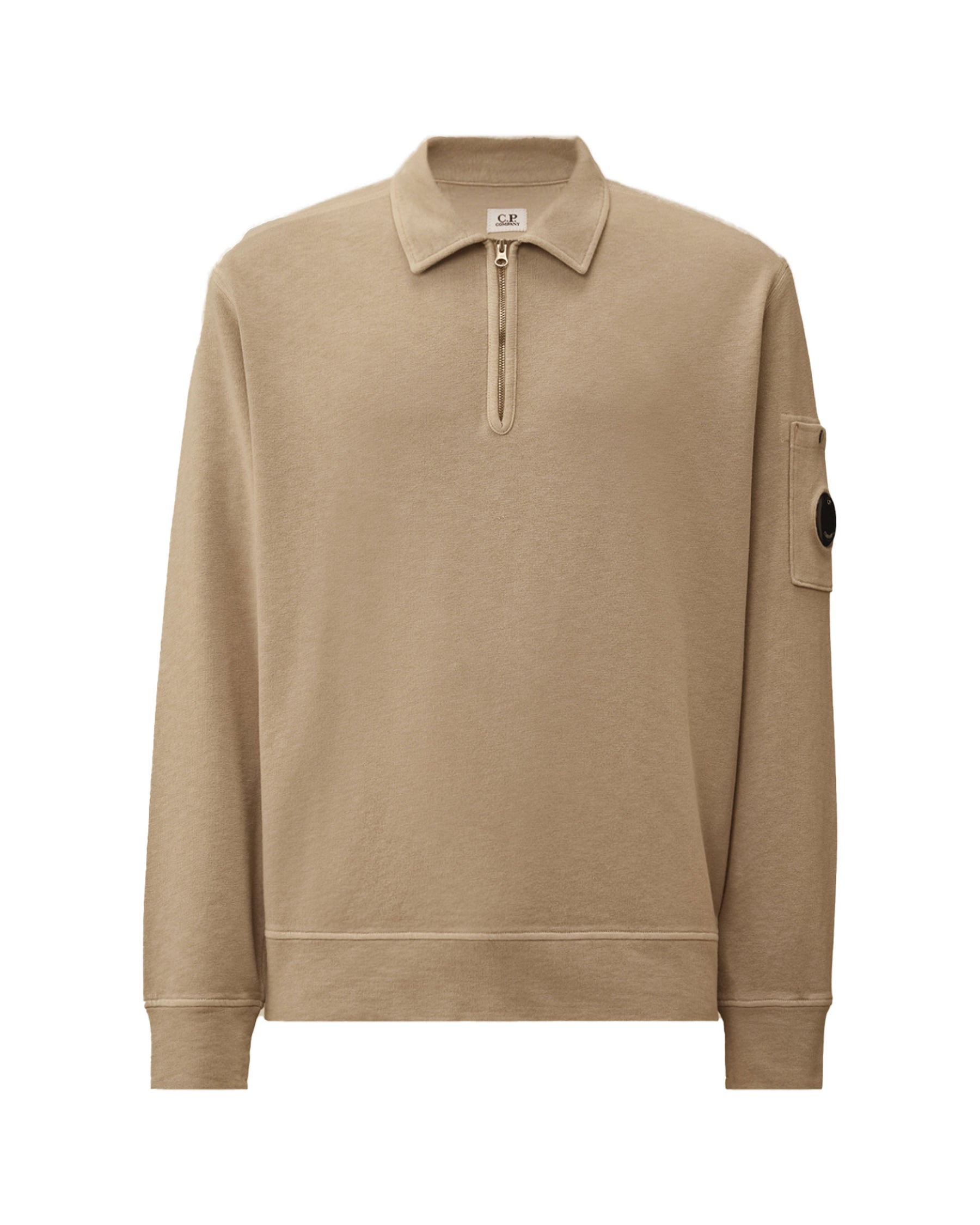 Felpa Polo CP Company Sweatshirts In Malfile' Fleece Dove