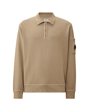 Felpa Polo CP Company Sweatshirts In Malfile' Fleece Dove