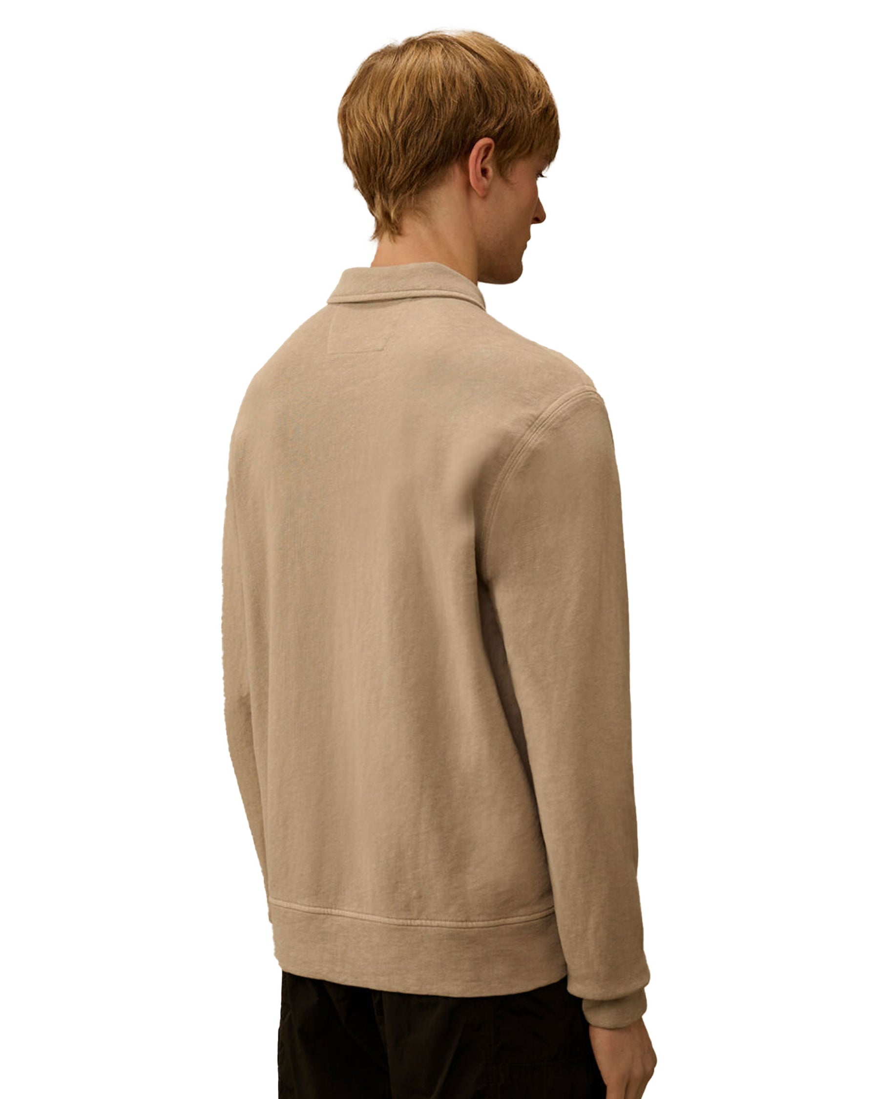 Felpa Polo CP Company Sweatshirts In Malfile' Fleece Dove